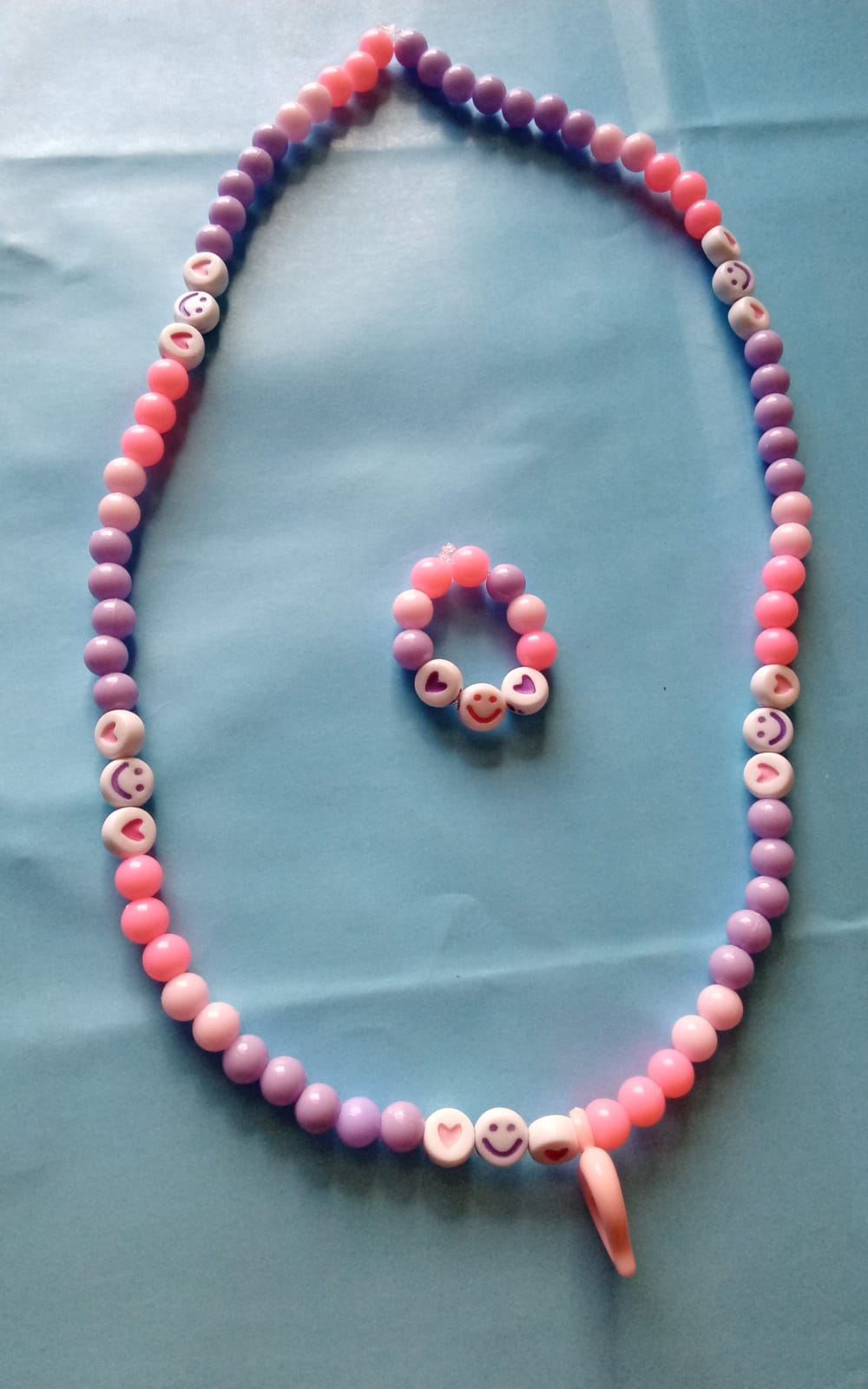 Kit de colar com anel artesanal